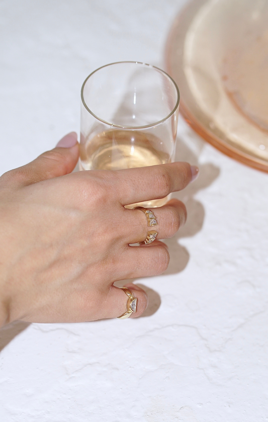 Luna Half Moon Rope Cuff Ring
