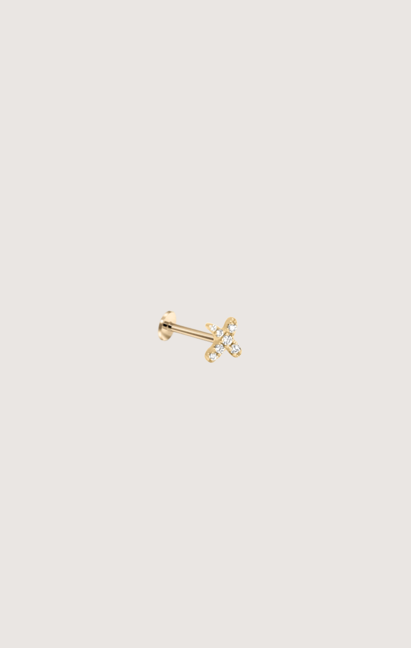 X-PIERCING EARRING W/DIAMONDS