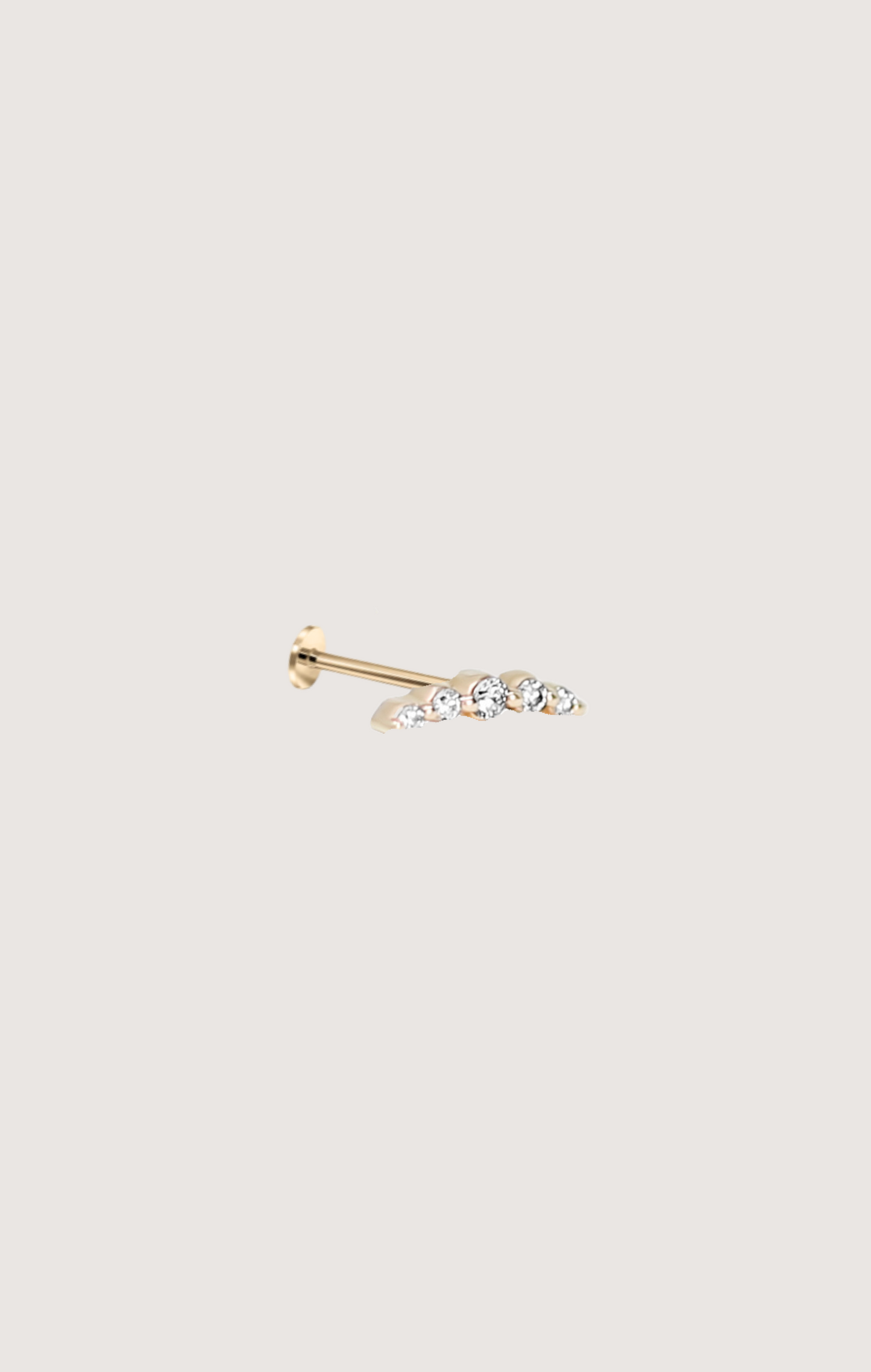 CRESCENT DIAMOND PIERCING EARRING
