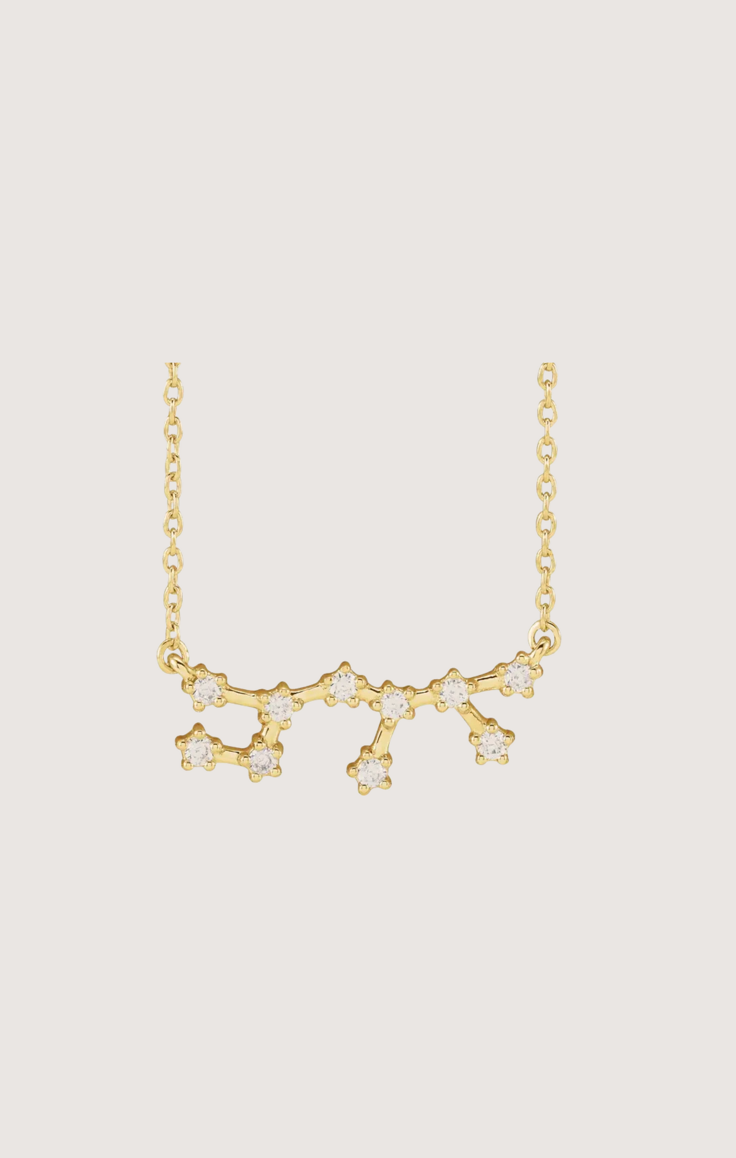 dainty 14k gold zodiac constellation necklace