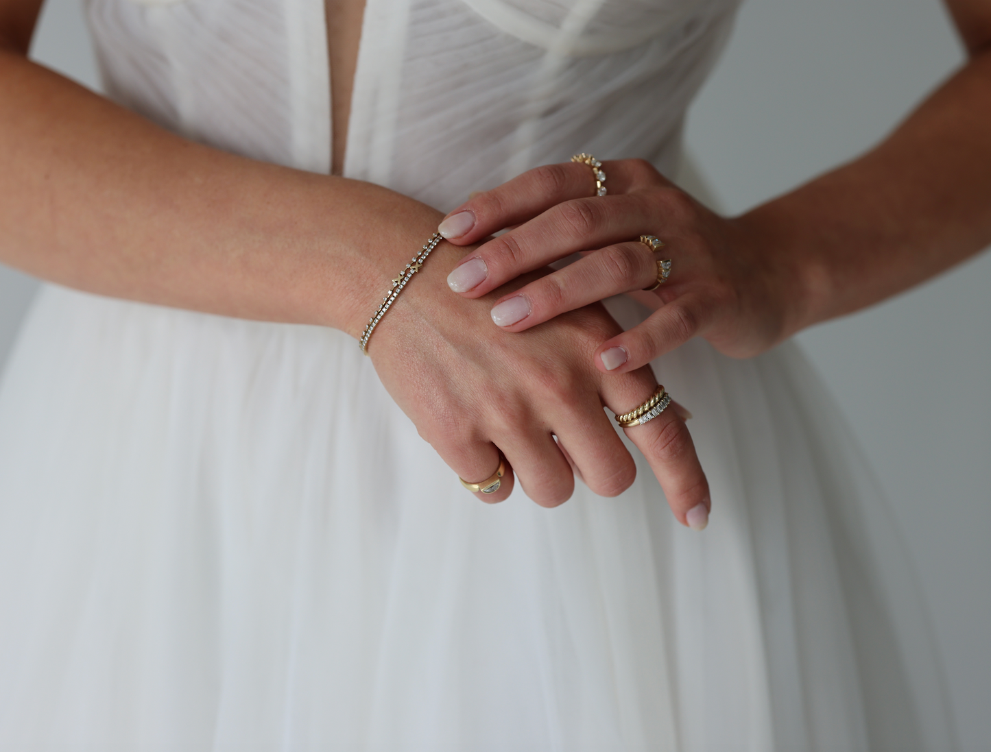 LADY JANE FOUR-PRONG DIAMOND TENNIS BRACELET