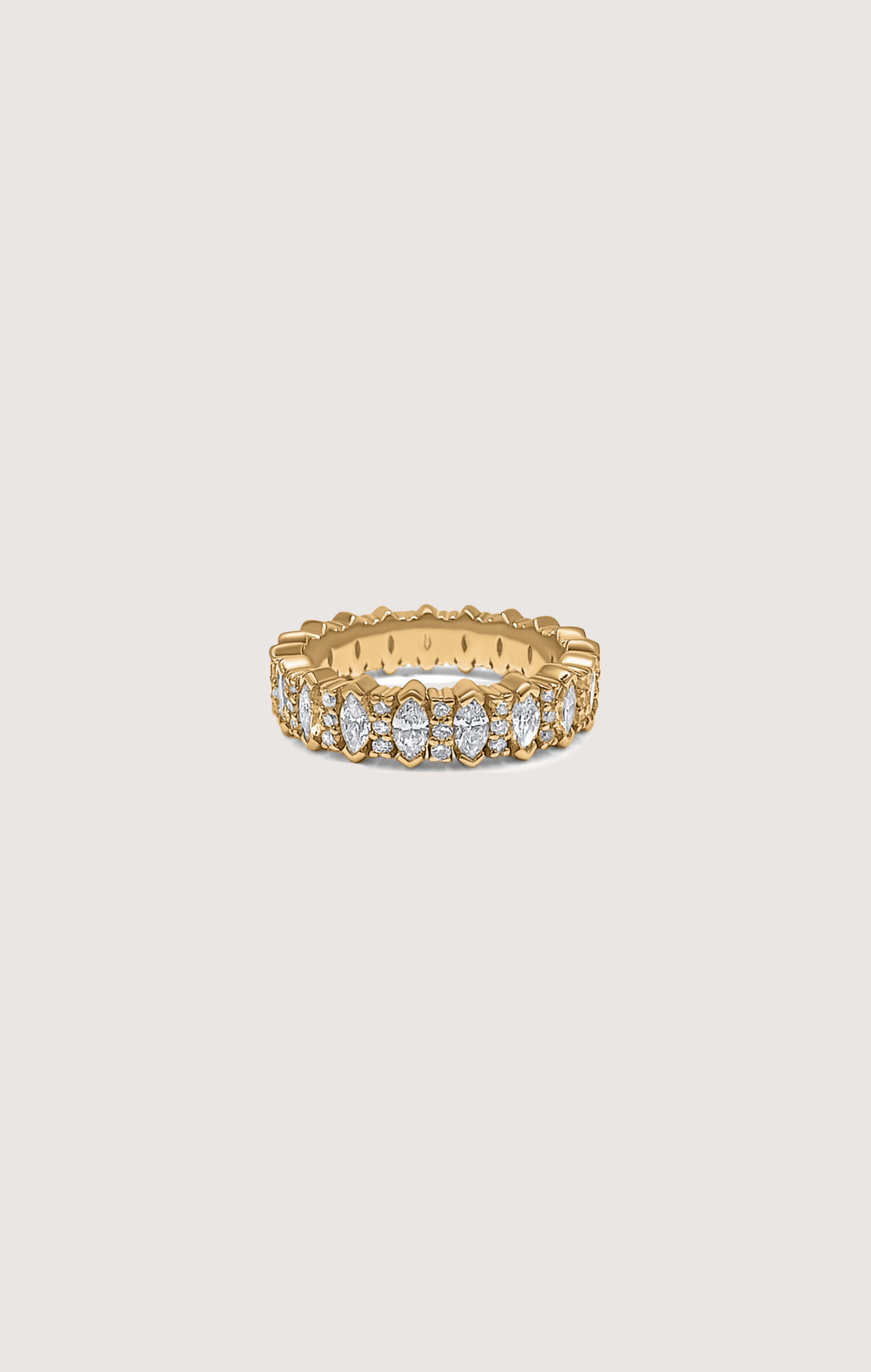 MINI PHOENIX - MARQUISE & ROUND ETERNITY RING IN 14k GOLD