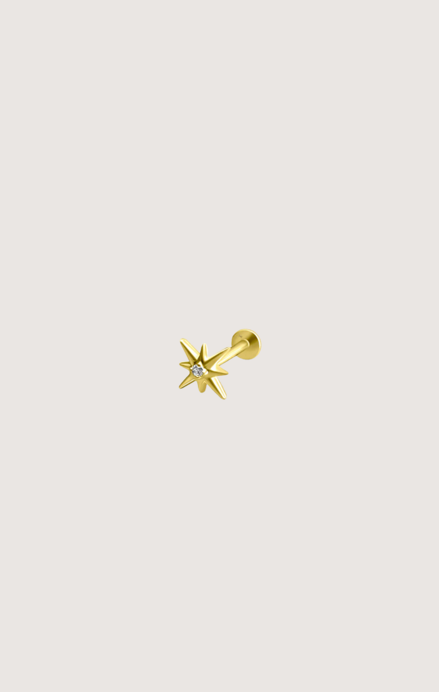Greek Asteria Star Piercing Earring