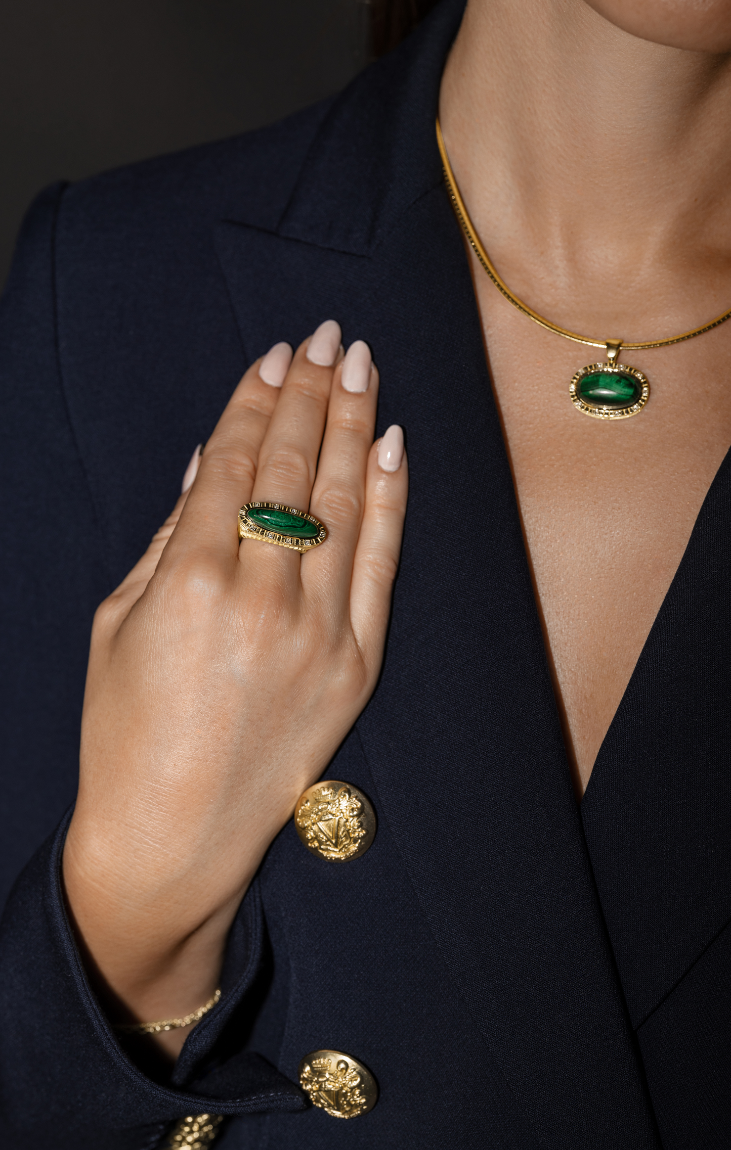 LONDON BRIDGE MALACHITE RING