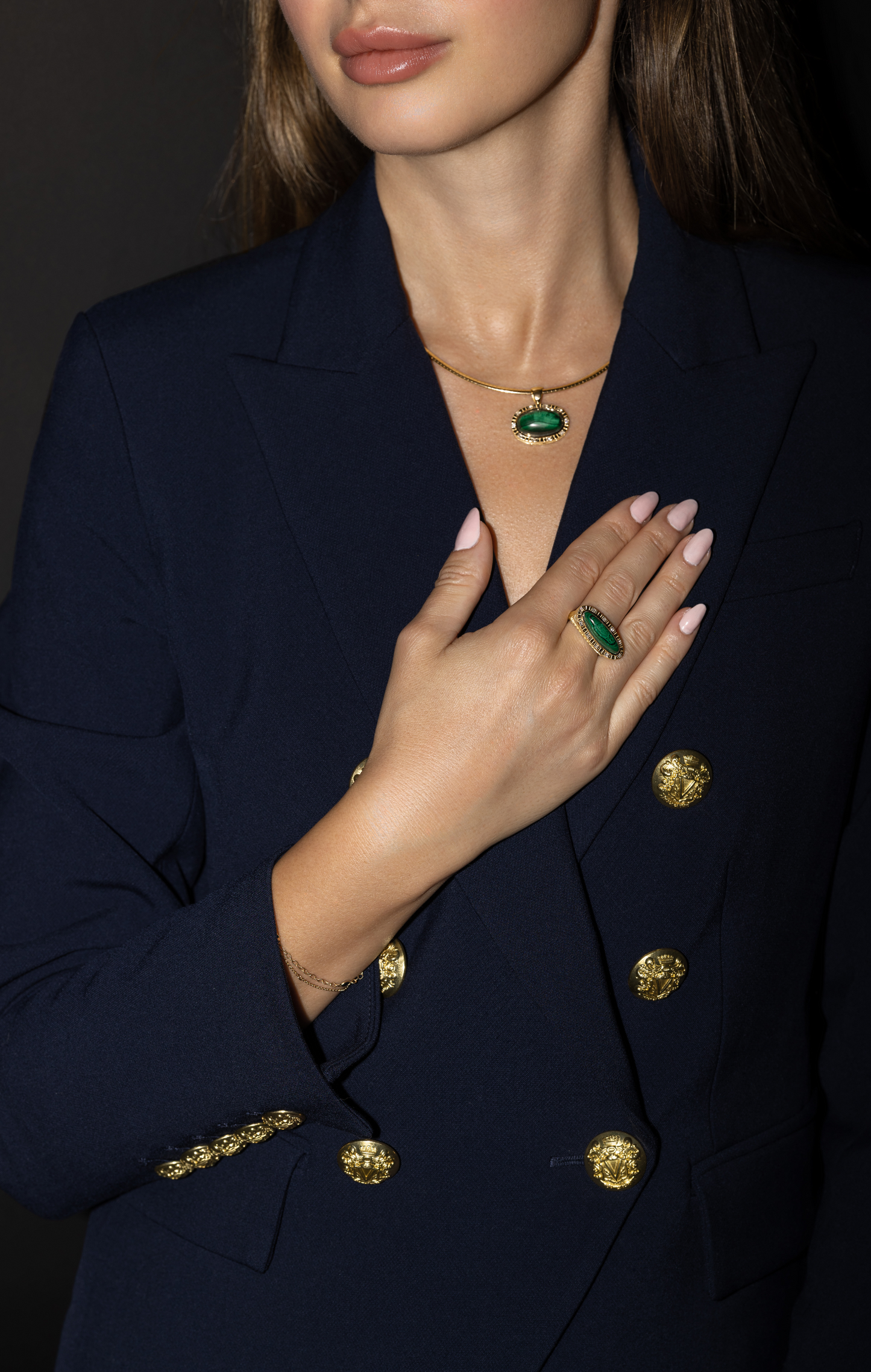 LONDON BRIDGE MALACHITE RING
