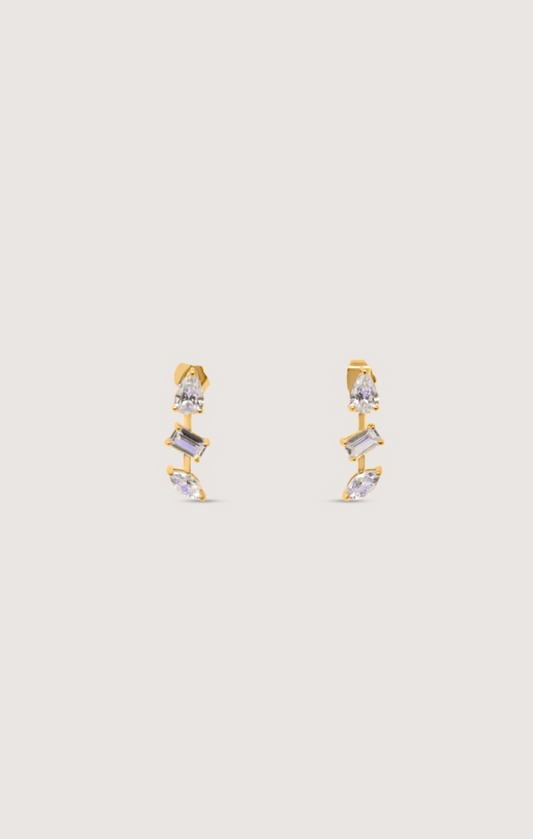 DROP BAR STUD DIAMOND EARRINGS