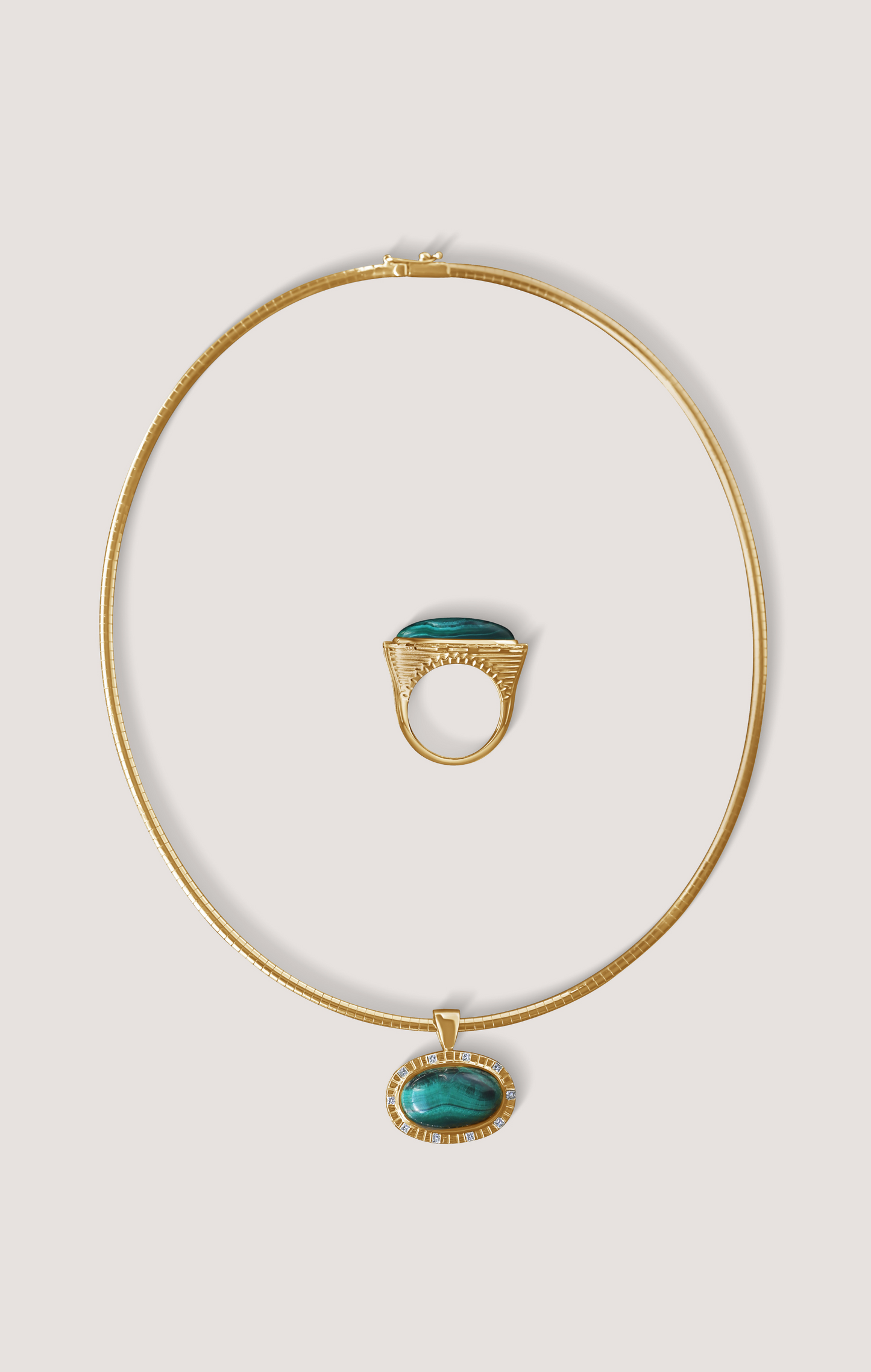 LONDON BRIDGE MALACHITE RING