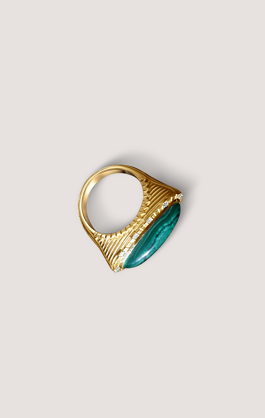 LONDON BRIDGE MALACHITE RING