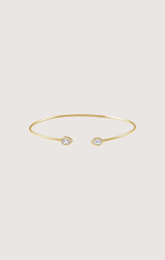 TEAR DROP DIAMOND CUFF BRACELET