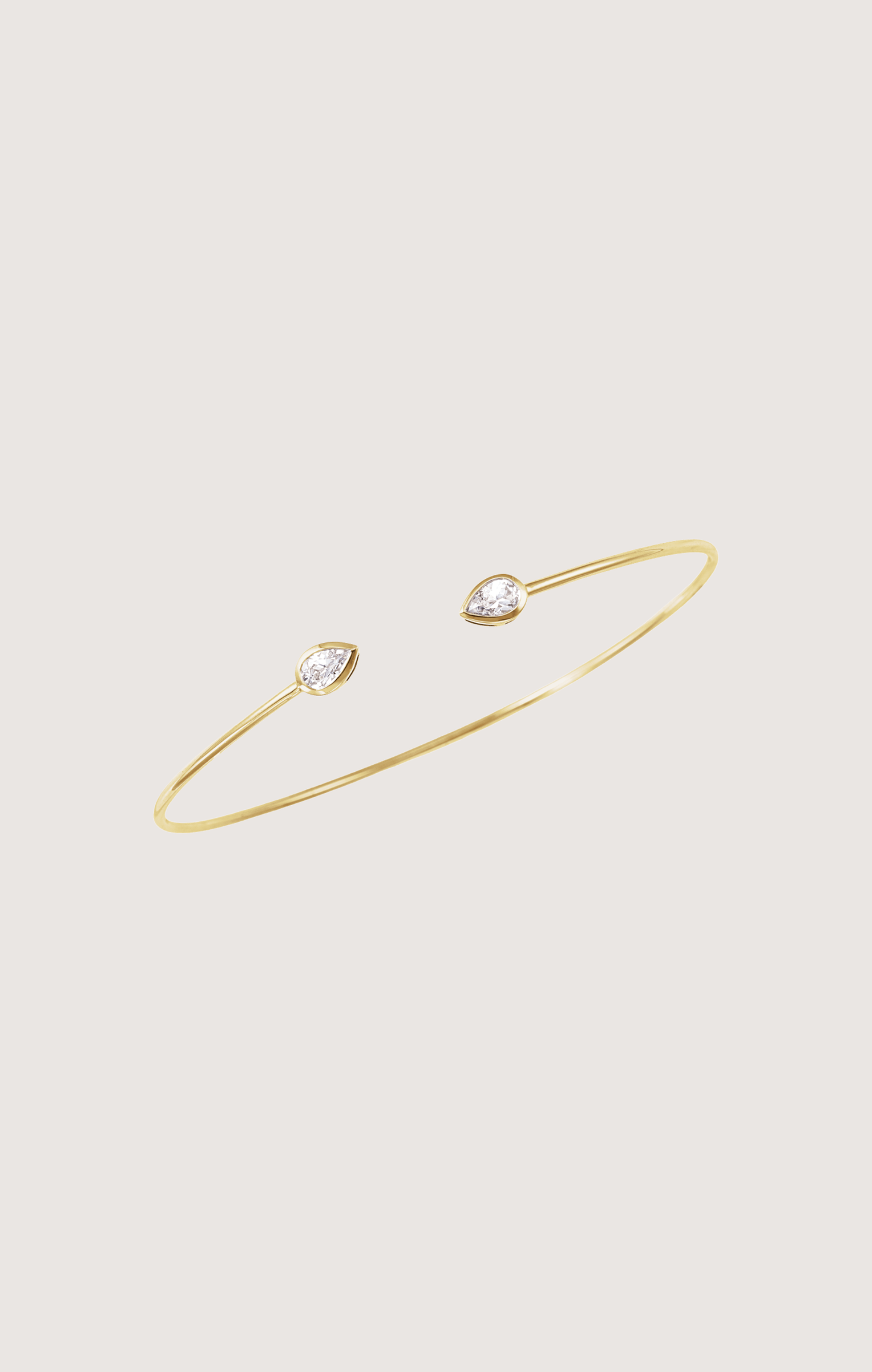 TEAR DROP DIAMOND CUFF BRACELET