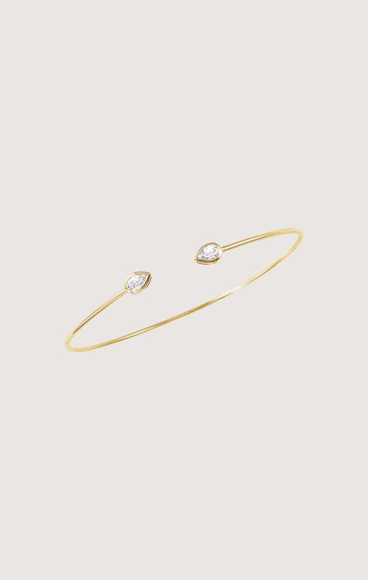 TEAR DROP DIAMOND CUFF BRACELET