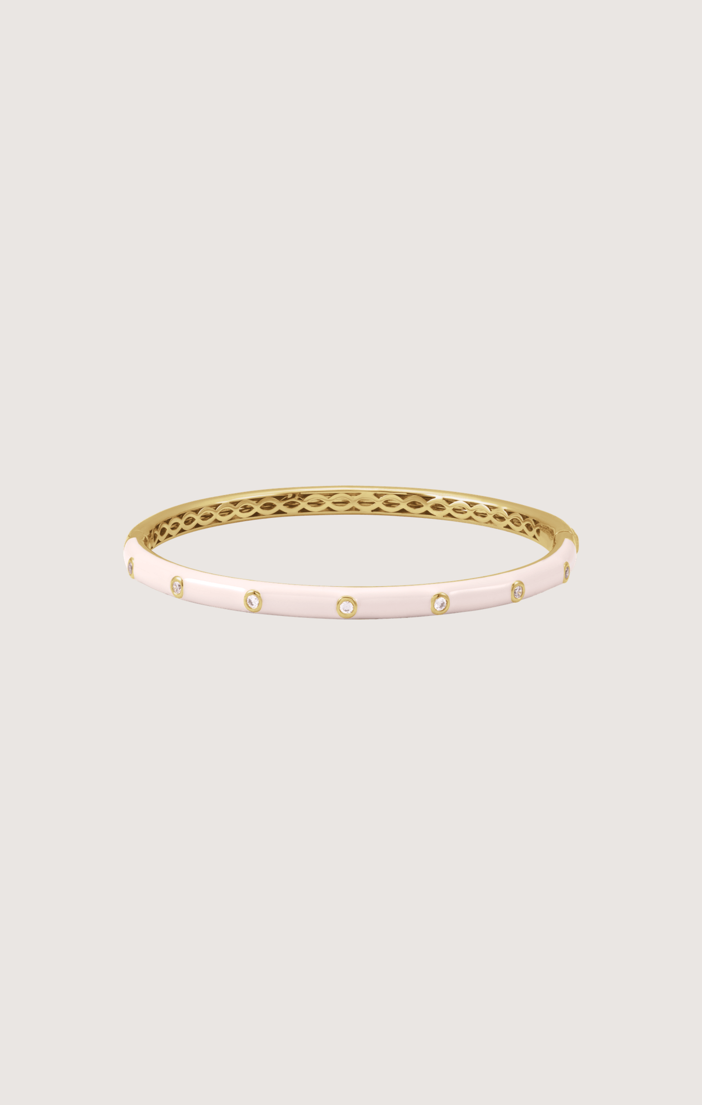 CHANNELED GRACE PINK ENAMAL BANGLE BRACELET