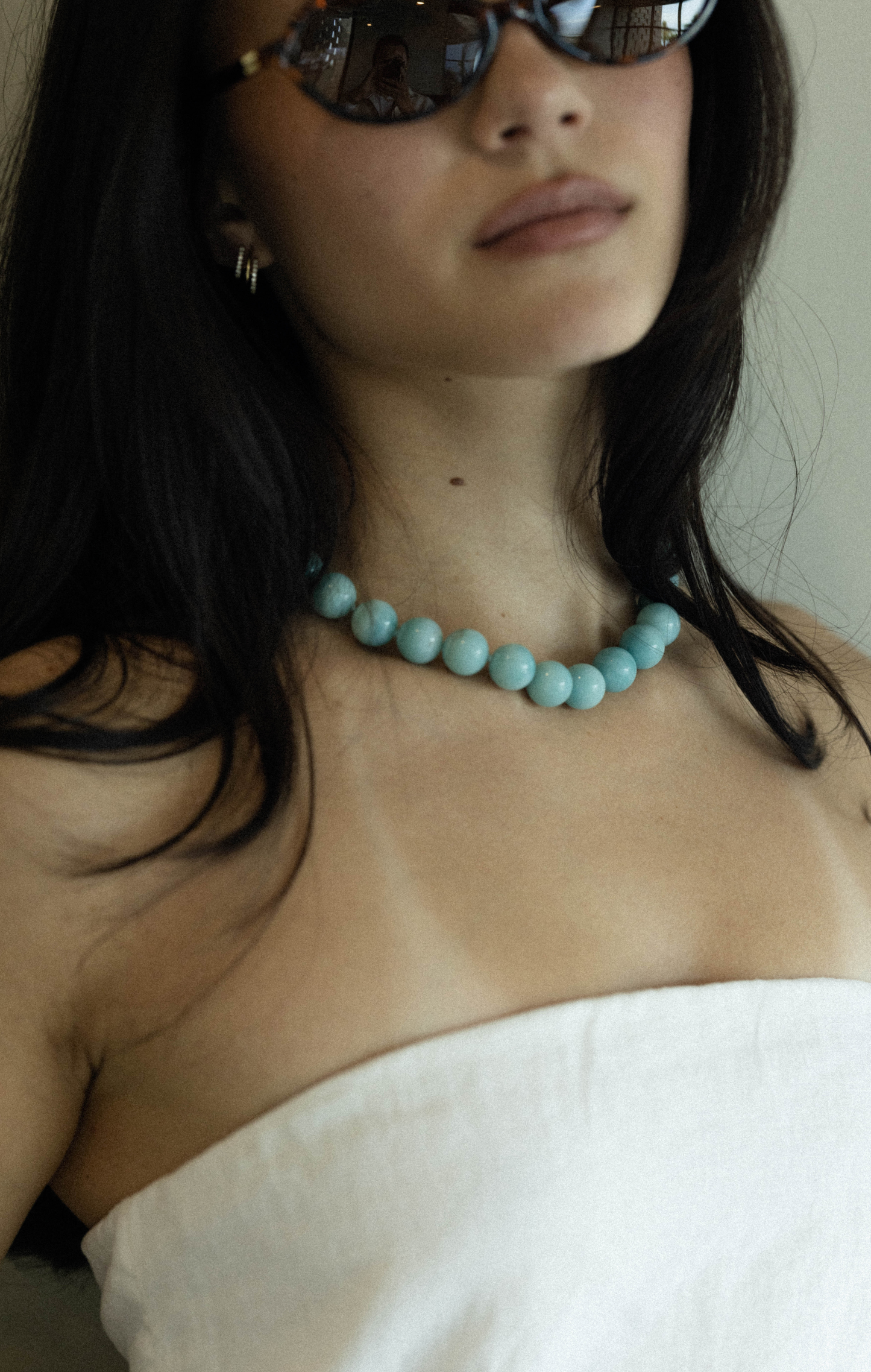 AMAZONITE BEADED NECKLACE