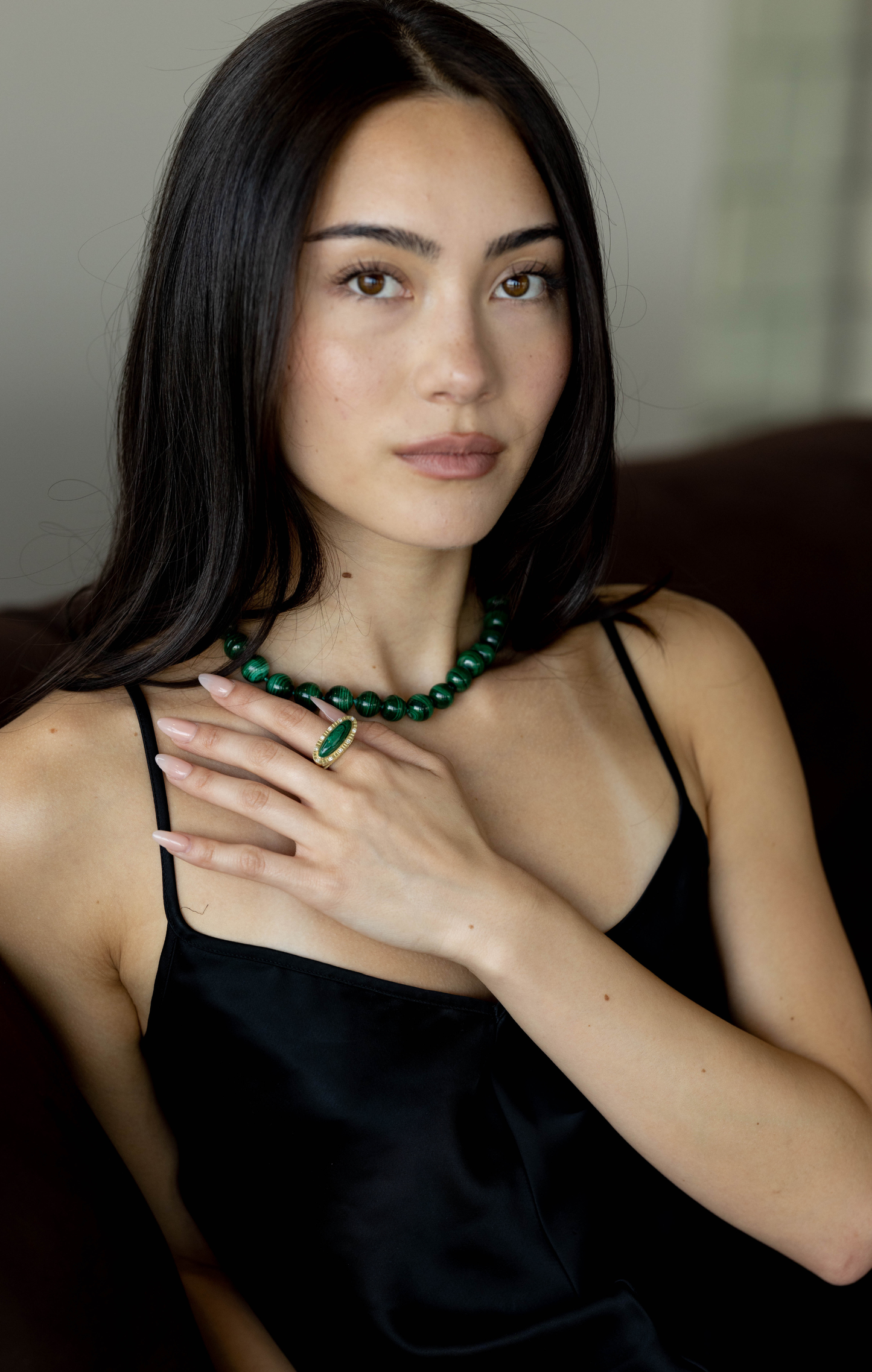 MALACHITE BEADED NECKLACE