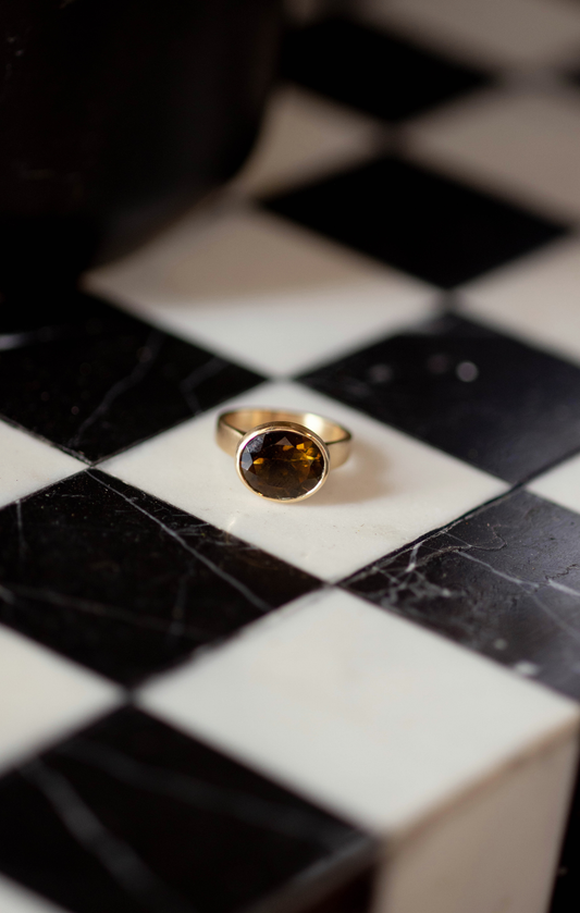 BROWN TOURMALINE RING