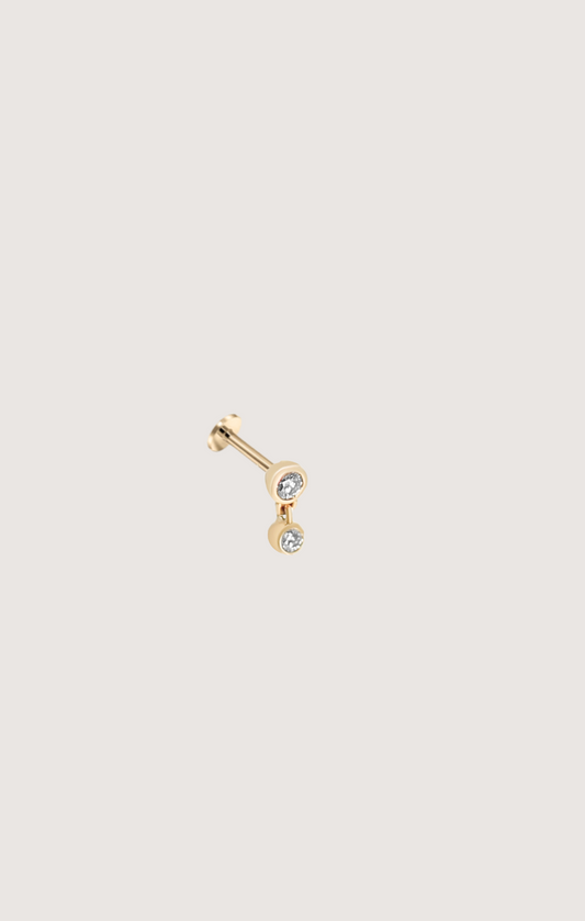DIAMOND DROP PIERCING EARRING