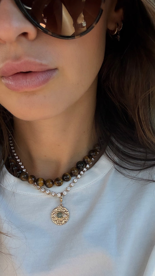 TIGERS EYE BEADED NECKLACE