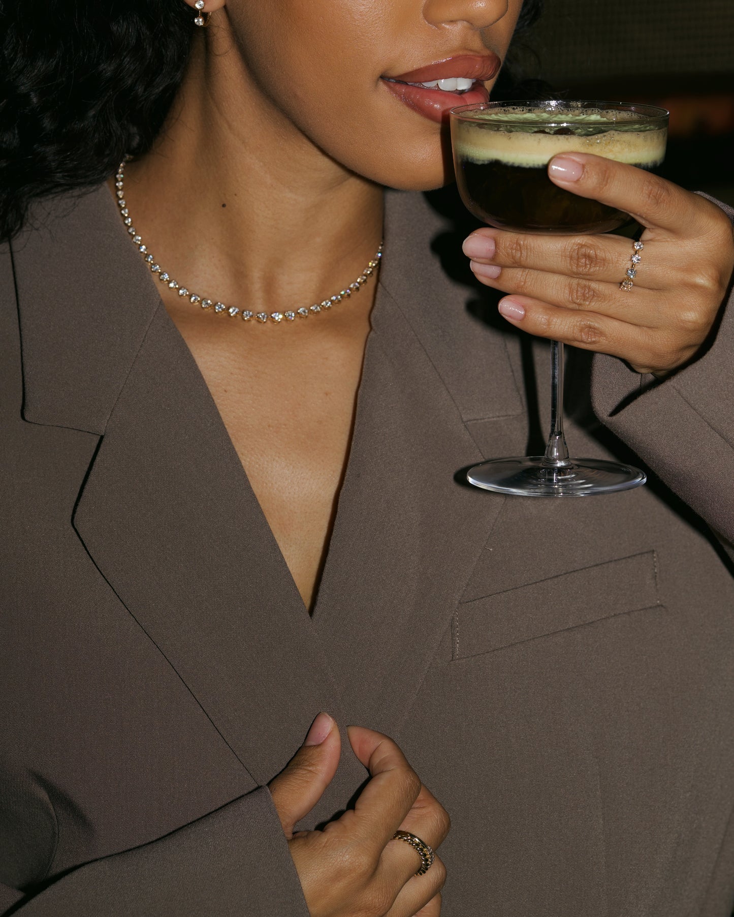 THE COSMOS TENNIS NECKLACE