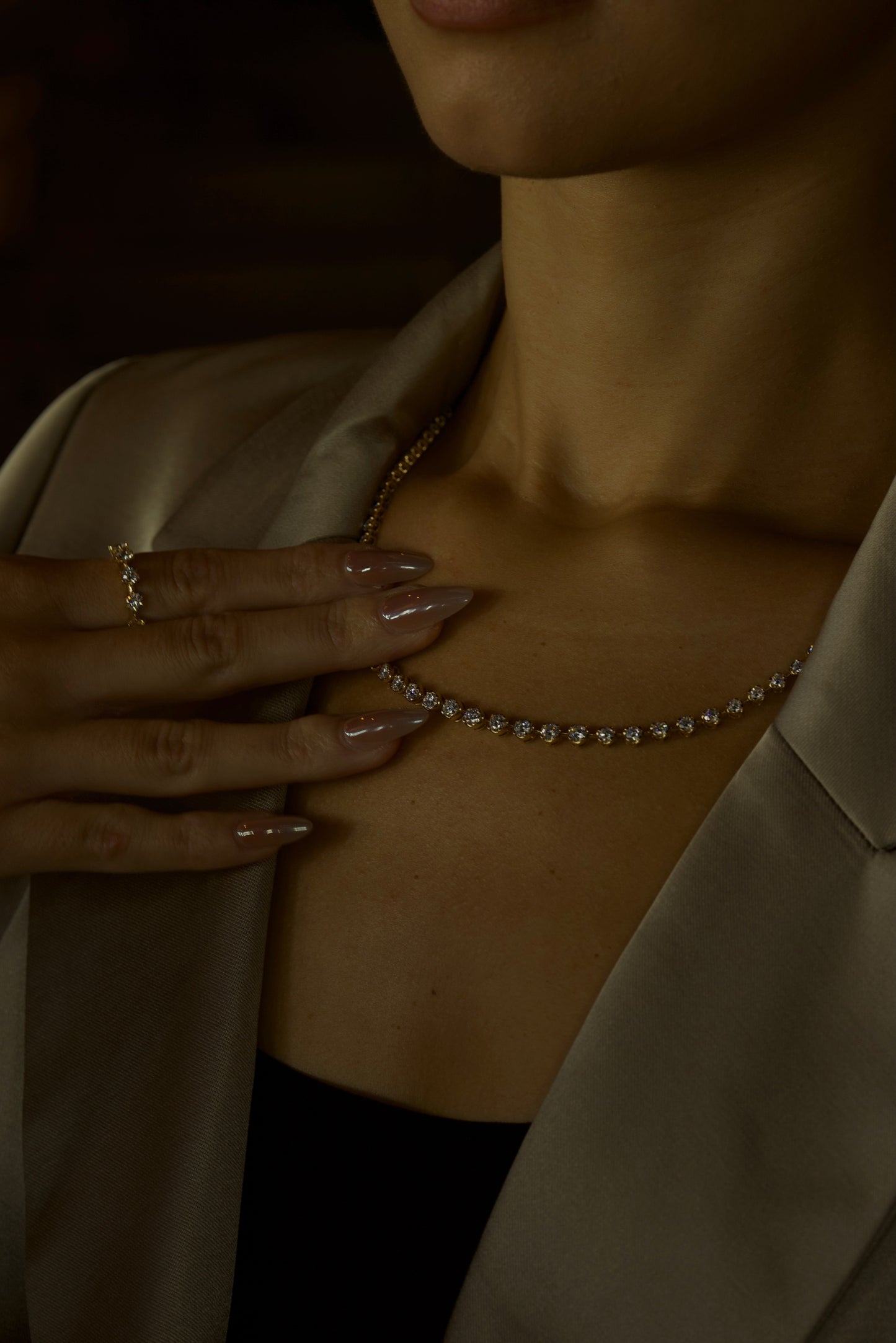 THE COSMOS TENNIS NECKLACE