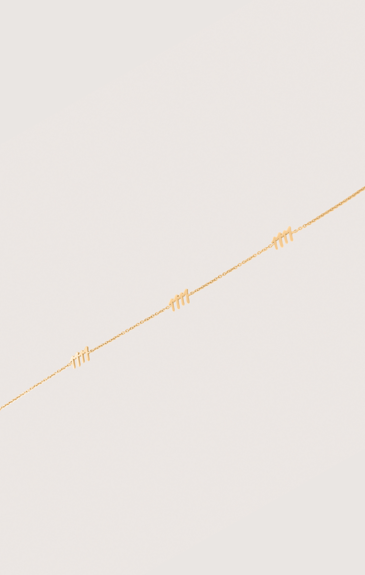 WHXTE angel number bracelets in 14k solid gold