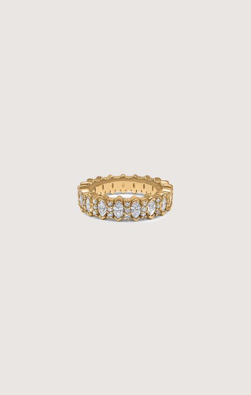 CODE: STEPH15 - Mini Phoenix - Marquise & Round Eternity Ring in 14k Gold