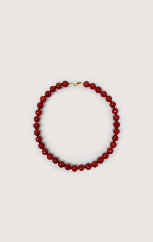 CARNELIAN BEADED NECKLACE
