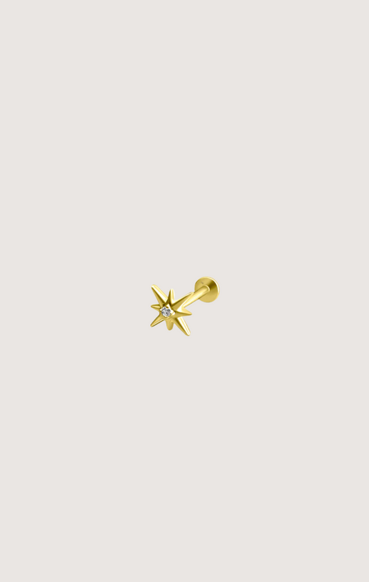 Greek Asteria Star Piercing Earring