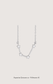 Aquarius zodiac constellation necklace in 14k white gold with natural diamonds | Whxte Atelier