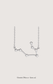 Gemini zodiac constellation necklace in 14k white gold with natural diamonds | Whxte Atelier