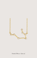 Gemini zodiac constellation necklace in 14k yellow gold with natural diamonds | Whxte Atelier