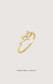 Gemini zodiac constellation ring in 14k yellow gold with natural diamonds | Whxte Atelier