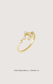 Libra zodiac constellation ring in 14k yellow gold with natural diamonds | Whxte Atelier