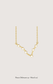 Pisces zodiac constellation necklace in 14k yellow gold with natural diamonds | Whxte Atelier