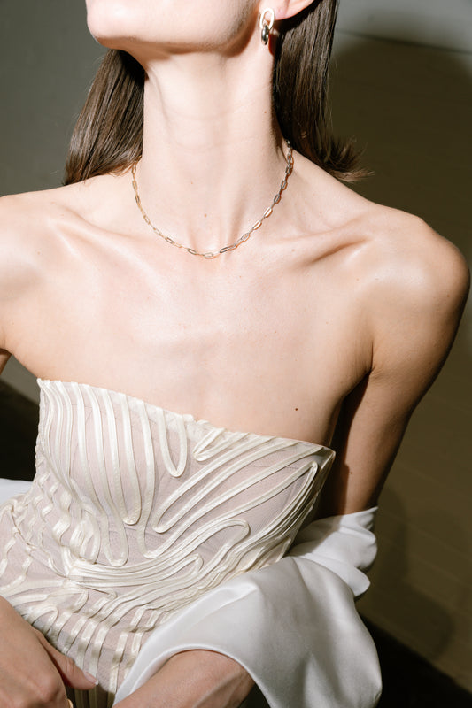 Mixed Metal Chain Link Necklace