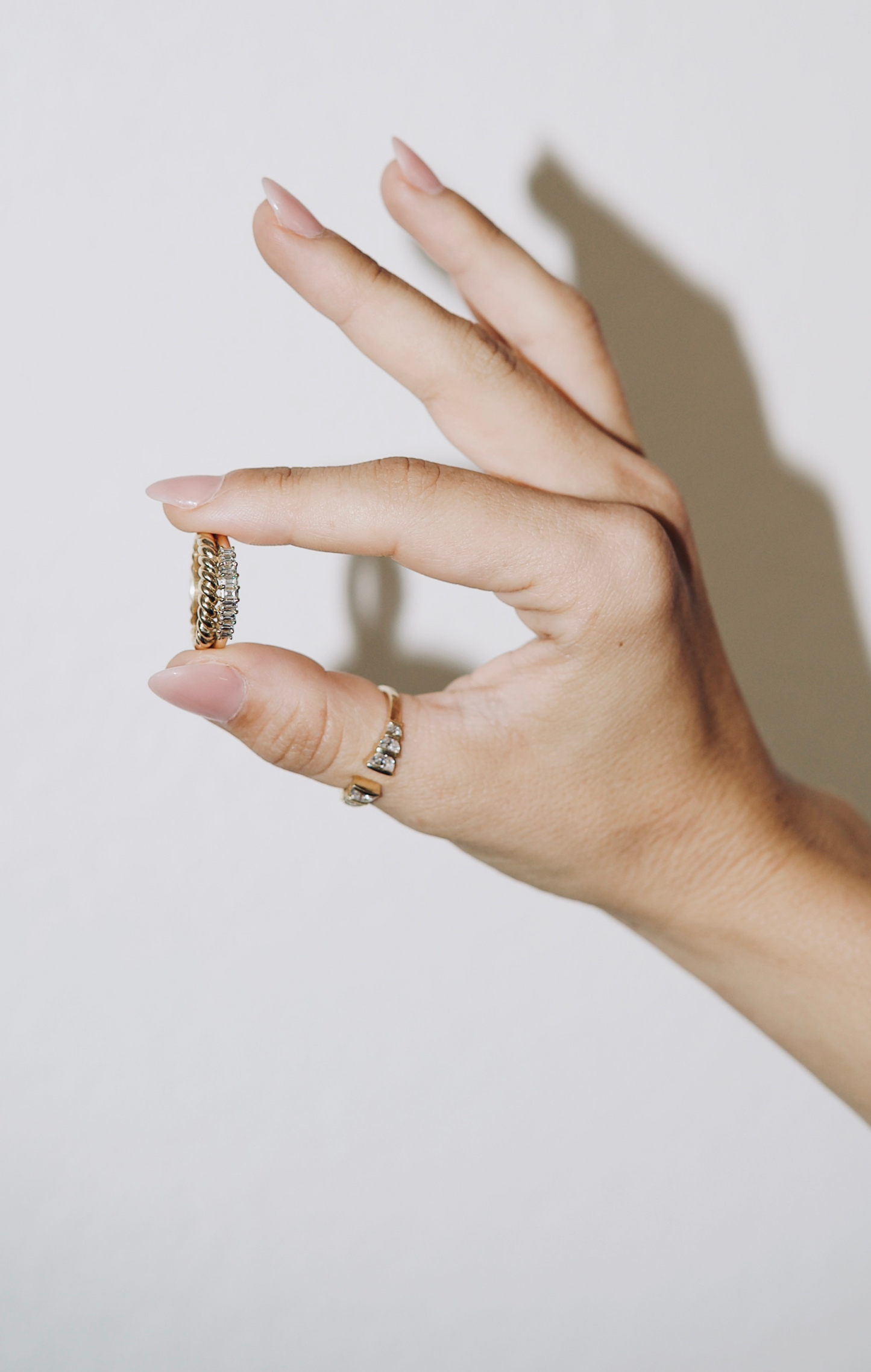 HALES - ILLUSION ROPE DOUBLE STACKED RING IN 14k GOLD